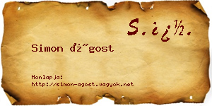Simon Ágost névjegykártya